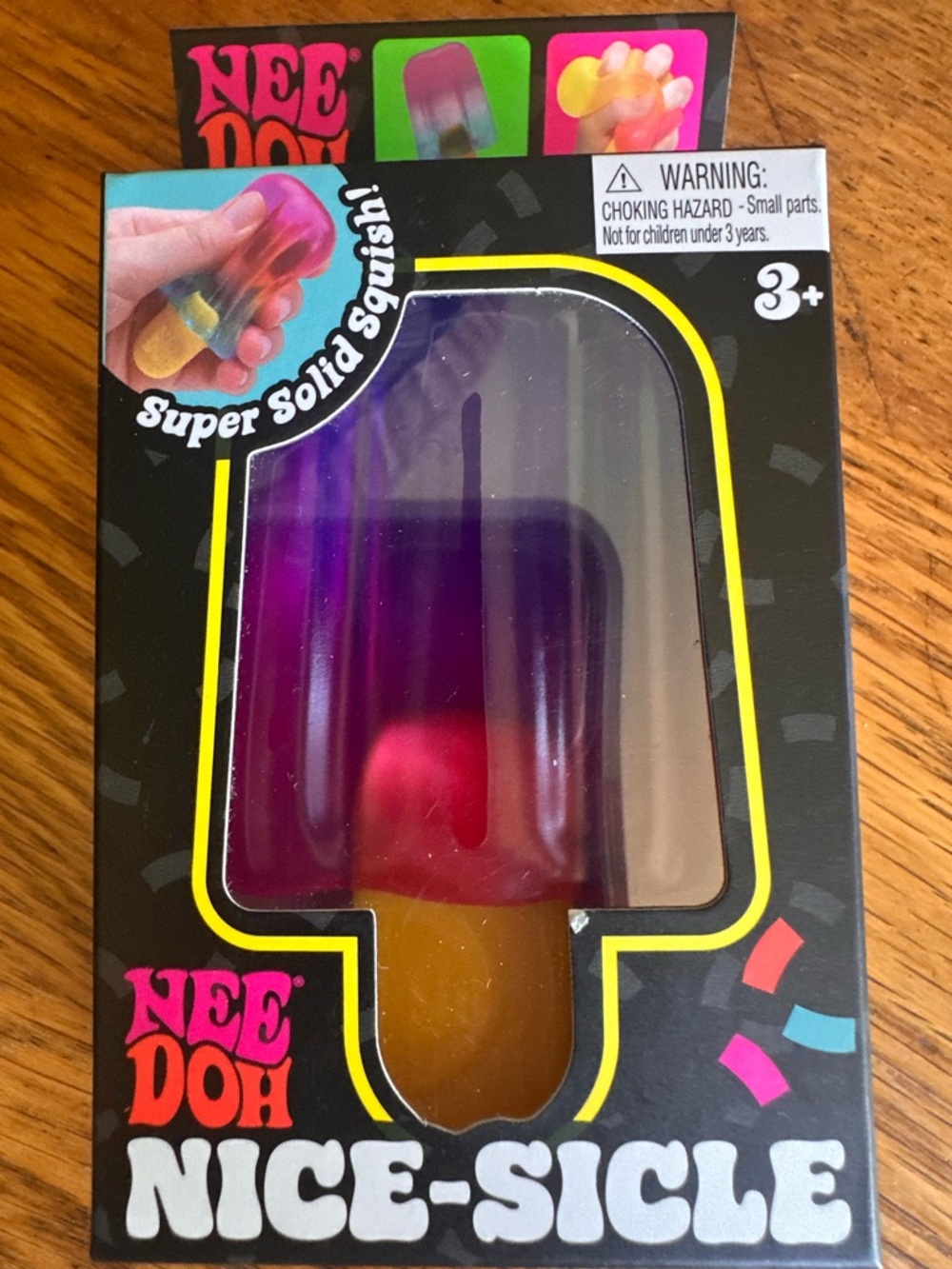 Needoh Nice-Sicle Super Solid Squish Kids Toy - Purple, Pink & Yellow